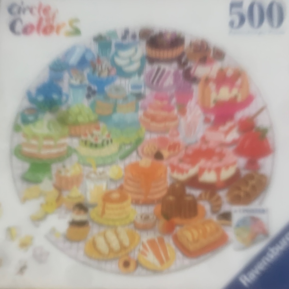 Puzzle by Ravensburger. 500ct. Round. Desserts